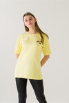 Kadın Come Find Sarı Baskılı T-Shirt 21014 Sarı