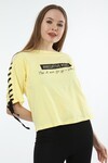 Kadın Baskılı Sarı T-Shirt 20028