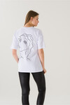 Kadın Come Find Beyaz Baskılı T-Shirt 21014