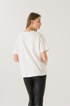 Kadın Love More Beyaz Baskılı T-Shirt 21010