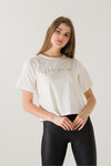 Kadın Summer Day Beyaz Baskılı T-Shirt 21009
