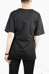 Kadın Ayakkabı Baskılı Penye T-Shirt 21007B1 Siyah
